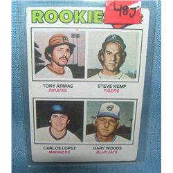 Tony Arman and Steve Kemp rookie baseball card