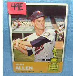 Bernie Allen 1963 Topps rookie card