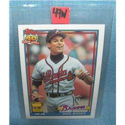 David Justice rookie Baseball card