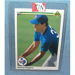 Kenny Rogers rookie baseball card