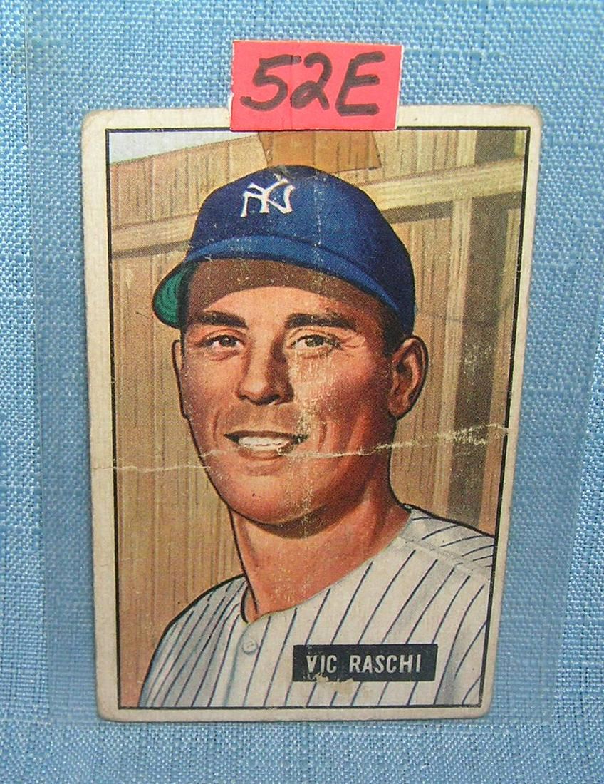 Vic Raschi Vintage Vic Raschi Bowman baseball card
