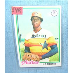 J. R. Richard vintage all star baseball card