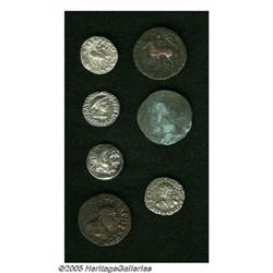 Lot of seven eastern AR drachms and AE tetradrachms. Lot of seven eastern AR drachms and AE tetradra