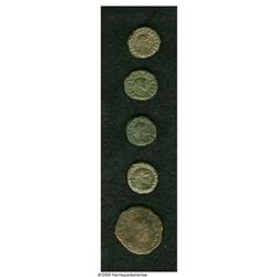 Lot of five Roman Provincial AE, mostly late Alexandr Lot of five Roman Provincial AE, mostly late A