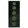 Image 1 : Lot of five Roman bronzes. Includes: Augustus. As / Lot of five Roman bronzes.