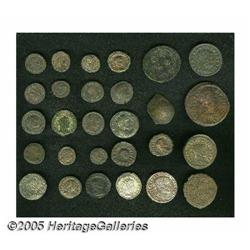 Lot of twenty-eight miscellaneous ancient coins, most Lot of twenty-eight miscellaneous ancient coin