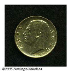 Albania. King Zog I gold 20 Franga Ari 1927R, KM10, brillian King Zog I gold 20 Franga Ari 1927R, 