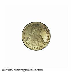 Bolivia. Carlos IV gold 8 Escudos 1802-PP, KM81, VF, one tin Carlos IV gold 8 Escudos 1802-PP, 