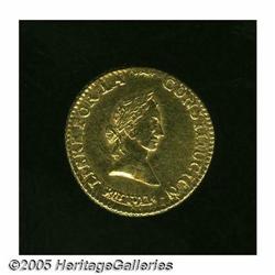 Bolivia. Republic gold 1/2 Scudo 1845-R, KM104, bold AU, lig Republic gold 1/2 Scudo 1845-R, 