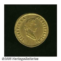 Bolivia. Republic gold 1/2 Scudo 1855-MF/FJ, KM113, lightly Republic gold 1/2 Scudo 1855-MF/FJ, 