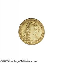 Brazil. Maria I & Peter III gold 6400 Reis 1780R, KM199.2, Maria I & Peter III gold 6400 Reis 1780R,