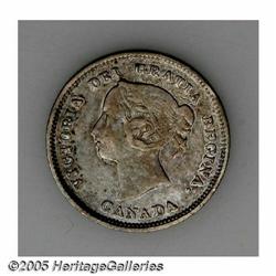Canada. Victoria 5 Cents 1884, KM2, F+, cleaned long ago an Victoria 5 Cents 1884, 