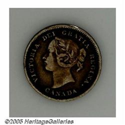 Canada. Victoria 5 Cents 1884, KM2, nice F-VF, toned and at Victoria 5 Cents 1884, 