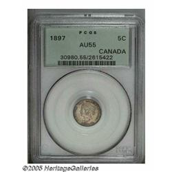 Canada. Victoria 5 Cents 1897 - Certified Pair, KM2, both p Victoria 5 Cents 1897 - Certified Pair, 