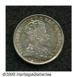 Canada. Edward VII 5 Cents 1910 Round Leaf, KM13, choice to Edward VII 5 Cents 1910 Round Leaf, 