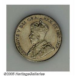 Canada. George V 5 Cents 1925, KM29, sharp lustrous XF, ver George V 5 Cents 1925, 