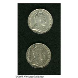 Canada. Edward VII 10 Cents - Two Examples, KM10, 1903H, to Edward VII 10 Cents - Two Examples, 