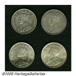 Canada. George V 25 Cents - Quartet, KM18 1911, AVF, small George V 25 Cents - Quartet,