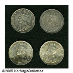 Canada. George V 25 Cents - Quartet, KM18 1911, AVF, small George V 25 Cents - Quartet, 