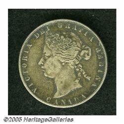 Canada. Victoria 50 Cents 1871, KM6, toned AVF, an attracti Victoria 50 Cents 1871, 