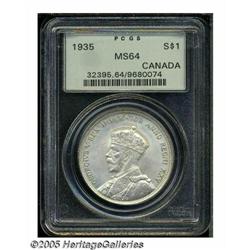 Canada. George V Dollar 1935, KM30, MS64 PCGS, Silver Jubil George V Dollar 1935, 