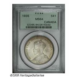 Canada. George V Dollar 1935, KM30 MS64 PCGS, beautiful ton George V Dollar 1935, 
