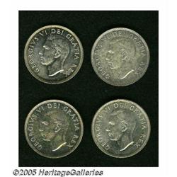 Canada. George VI Dollar - Choice Quartet, KM46, 1950 3 wat George VI Dollar - Choice Quartet, 