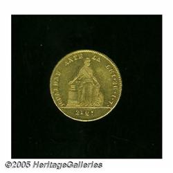 Chile. Republic gold 2 Escudos 1847-IJ, KM102.2, VF, some Republic gold 2 Escudos 1847-IJ, 