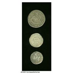 Denmark. Christian IV Silver Type Threesome, Hede 100A 4 Ski Christian IV Silver Type Threesome, 
