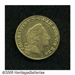 Denmark. Frederik V gold 12 Mark (Ducat) 1759-VH, KM587.3, V Frederik V gold 12 Mark (Ducat) 1759-VH