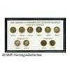 Image 1 : Denmark. Collection of gold 10 Kroner by Date, ten coins fea Collection of gold 10 Kroner by Date, 