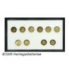 Image 2 : Denmark. Collection of gold 10 Kroner by Date, ten coins fea Collection of gold 10 Kroner by Date, 