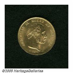 Denmark. Christian IX gold 20 Kroner 1873, KM791.1, nice bri Christian IX gold 20 Kroner 1873, 