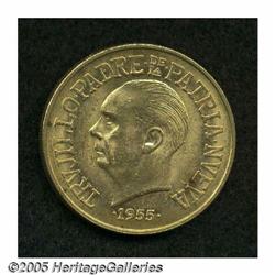 Dominican Rep.. Republic gold 30 Pesos 1955, KM24, lustrous UNC, ty Republic gold 30 Pesos 1955, 