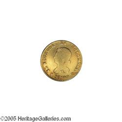 Ecuador. Republic gold Dobla (2 Escudos) 1834-GJ, KM16, near Republic gold Dobla (2 Escudos) 1834-GJ