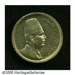 Egypt. Fuad gold 100 Piastres (Pound) 1922, KM341, lustrou Fuad gold 100 Piastres (Pound) 1922, 