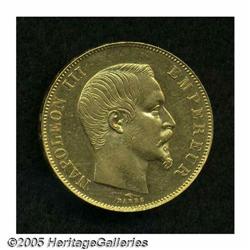 France. Napoleon III gold 50 Francs 1857A, KM785.1, sharp A Napoleon III gold 50 Francs 1857A, 