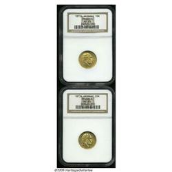 German States. Prussia. Gold 10 Mark pair as follows: 1872A, KM502 Prussia. Gold 10 Mark pair as fol