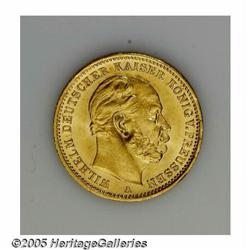 German States. Prussia. Wilhelm I gold 20 Mark 1872A, KM501, fully Prussia. Wilhelm I gold 20 Mark 1