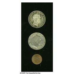 German States. Prussia. Assorted trio including: 2 Pfennig 1830D, Prussia. Assorted trio including: