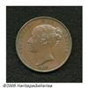 Image 1 : Great Britain. Victoria Penny 1857,KM739, nice AU-UNC with chocola Victoria Penny 1857,