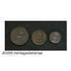 Image 2 : Greece. Ionian Islands. Three Piece Copper Set, KM31 2 Lept Ionian Islands. Three Piece Copper Set, 