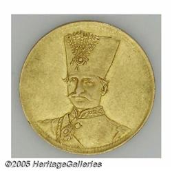 Iran. Nasir al-Din gold Toman ND (1296AH), KM932, toned X Nasir al-Din gold Toman ND (1296AH), 