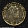 Image 3 : Norway. Oscar II gold 10 Kroner/2 1/2 Speciedaler 1874, KM3 Oscar II gold 10 Kroner/2 1/2 Speciedale