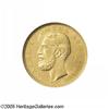 Image 1 : Romania. Carol I gold 20 Lei 1870C, KM7, MS63 NGC, a superb Carol I gold 20 Lei 1870C, 