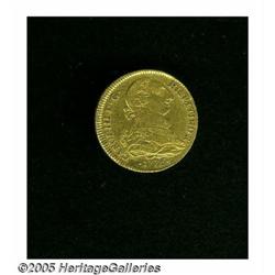 Spain. Charles III gold 4 Escudos 1773 S-CF, KM418.2, Fr-2 Charles III gold 4 Escudos 1773 S-CF,