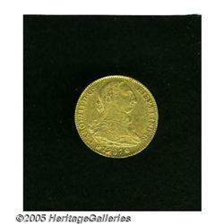 Spain. Charles III gold 4 Escudos 1787 S-CM, KM418.2a, Fr- Charles III gold 4 Escudos 1787 S-CM,