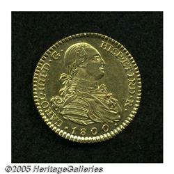 Spain. Charles IIII gold 2 Escudos 1800 M-MF, KM435.1, Fr- Charles IIII gold 2 Escudos 1800 M-MF,