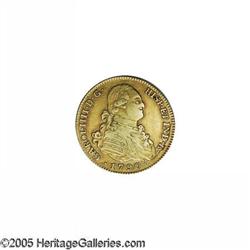 Spain. Charles IIII gold 4 Escudos 1790 M-MF, KM436.1, Fr- Charles IIII gold 4 Escudos 1790 M-MF,