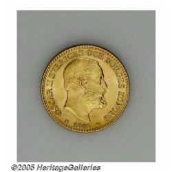 Sweden. Oscar II gold Trio, KM766 5 Kronor 1901, nice brill Oscar II gold Trio, 